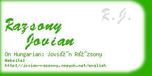 razsony jovian business card